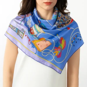 Designer Foulard Printed 100% Silk Scarves