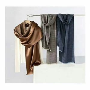 Alpaca Wool Checked Cashmere Modal Scarf