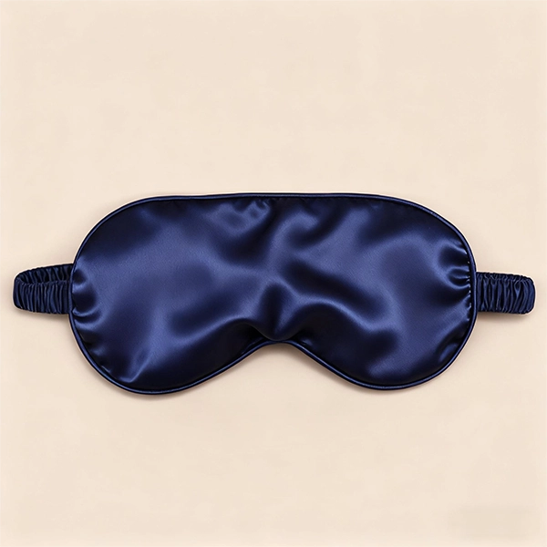 Blue Synthetic Silk Eye Mask