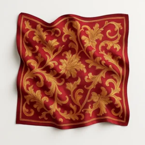 Brocade Satin Silk Scarf