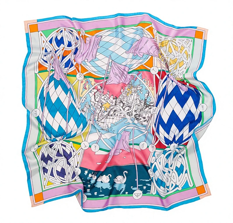 colorful silk scarf