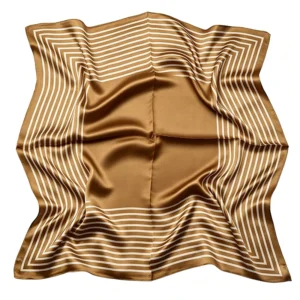 Colorful Strip Square Silk Scarf