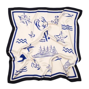 Crinkle Satin Chiffon Scarf
