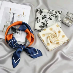 Digital Print Square Silk Designer Scarf