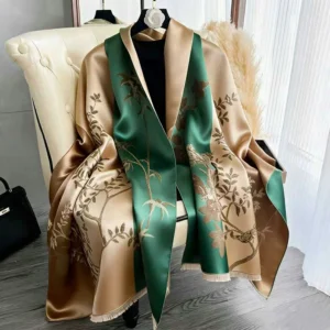 Double-sided Pattern Print Scarf Wrap
