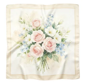 Elegant Artist Watercolor Floral Scarf