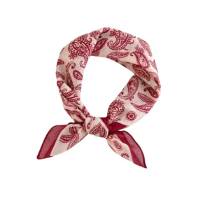 Elegant Thin Linen-Cotton Cashew Print Neckerchief
