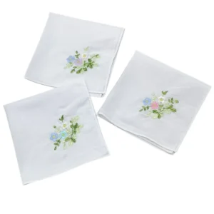 Embroidered Solid-Color Cotton Neckerchief