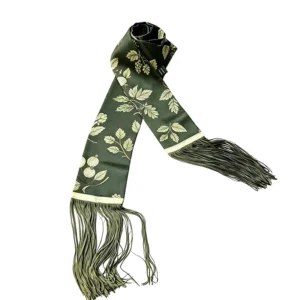 Fringes Edge Satin Silk Colourful Scarf