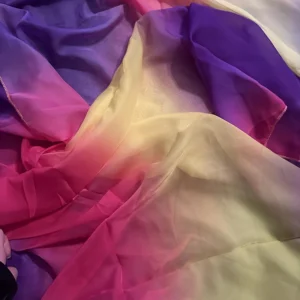 Gradient Simulation Silk Chiffon Dance Scarf