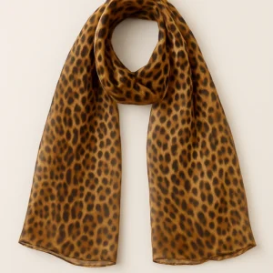 Infinity Chiffon Leopard Silk Scarf