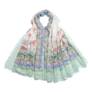 Modal Cashmere Printed Tassel Scarf