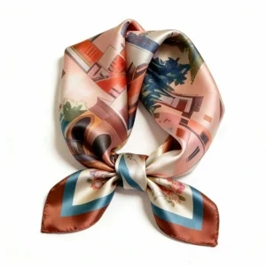 Print Silk Satin Twill square Scarf