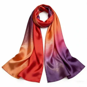 Satin Silk Colorful Shimmer Scarf