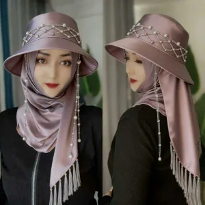 Soft Brim & Double-Sided Fringe Silk Scarf