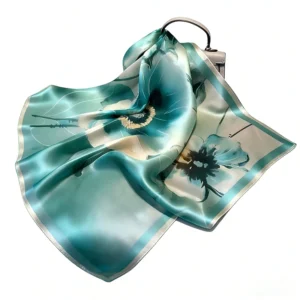 Vintage Square Chiffon Silk Scarf