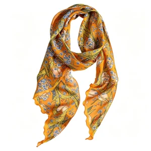 Vintage Square Chiffon Silk Scarf