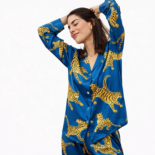 printed Silk Pajamas