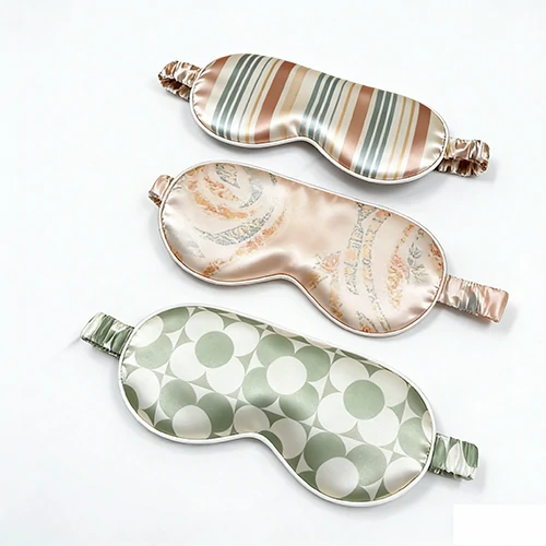 printed silk eye mask