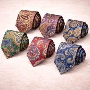 100% Pure Silk Printing Paisley Pattern Men Neck Ties