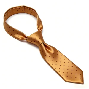 Ascot Cravat Yellow Polka Dot Frenchie Skinny Silk Necktie