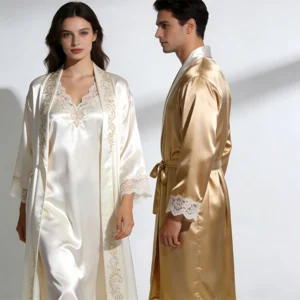 Bridal Couples Silk Robe