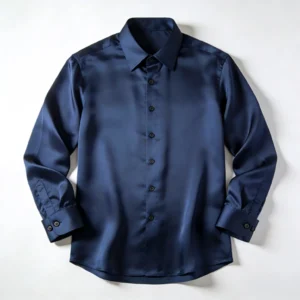 Business Long Sleeve Silk Shirt Mens