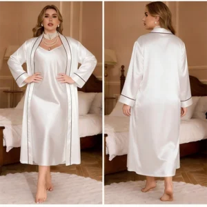 Custom Monogram Premium Plus Size Silk Lounge Set