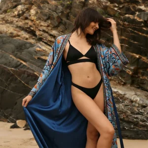 Designer Silk Vintage Style Robe