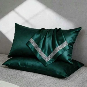 Embroidered Pure Silk Mulberry Pillowcase