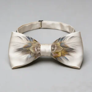 Exquisite Hand Made Feather Bowtie