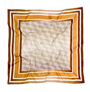 Fashional Geometric Pure Silk Head Scarf