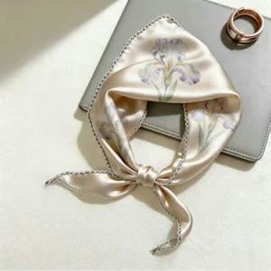 Floral Printed Cotton Triangle Headscarf