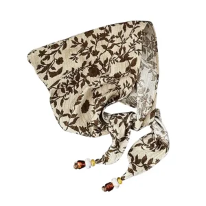 Floral Printed Cotton Triangle Headscarf