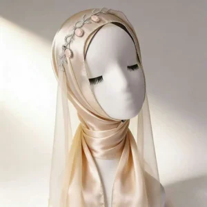 Large Hijab Chiffon Fringe Infinity Head Scarves