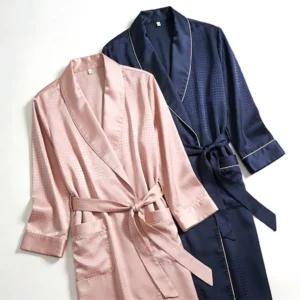 Long Couples Silk Robe