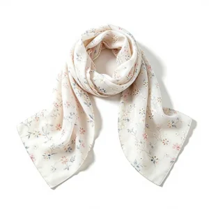 Luxury Ladies Hook Flower Silk Print Head Wrap Scarf
