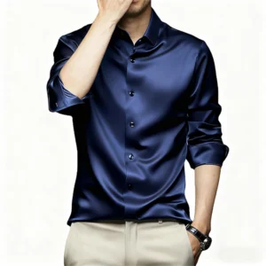 Mens Silk Shirts Long Sleeve