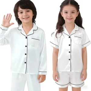 Monogram Baby Soft Satin Pajamas Set