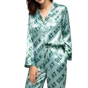 Monogrammed Silk Pajamas