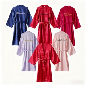 Monogrammed Silk Robe