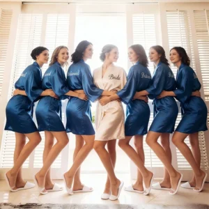 Monogrammed Wedding Kimono Robe