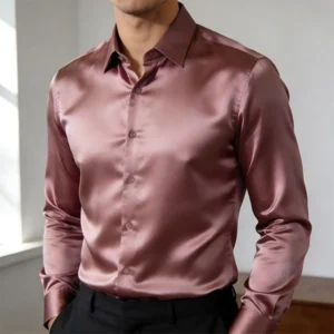 Mulberry Silk Long Sleeve Shirt Mens