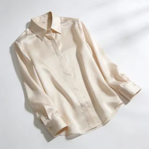 Mulberry Silk Satin Shirt Womens