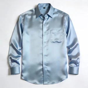 Mulberry Solid Color Silk Shirt Mens