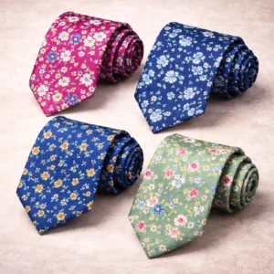 Premium Printed Handmade Floral Silk Necktie
