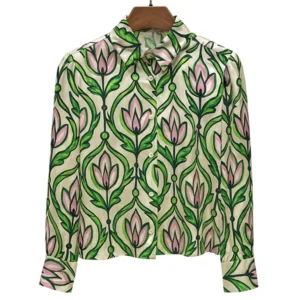 Printed Silk Shirt Womens