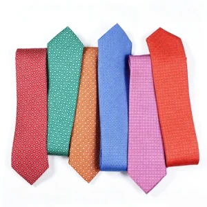 Printed silk tie