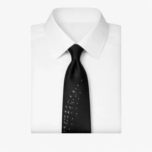 Pure Silk Beaded Embroidery Tie for Stylish Gentlemen