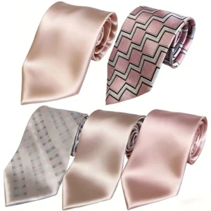 Pure Silk Necktie Men's Geometric Ties